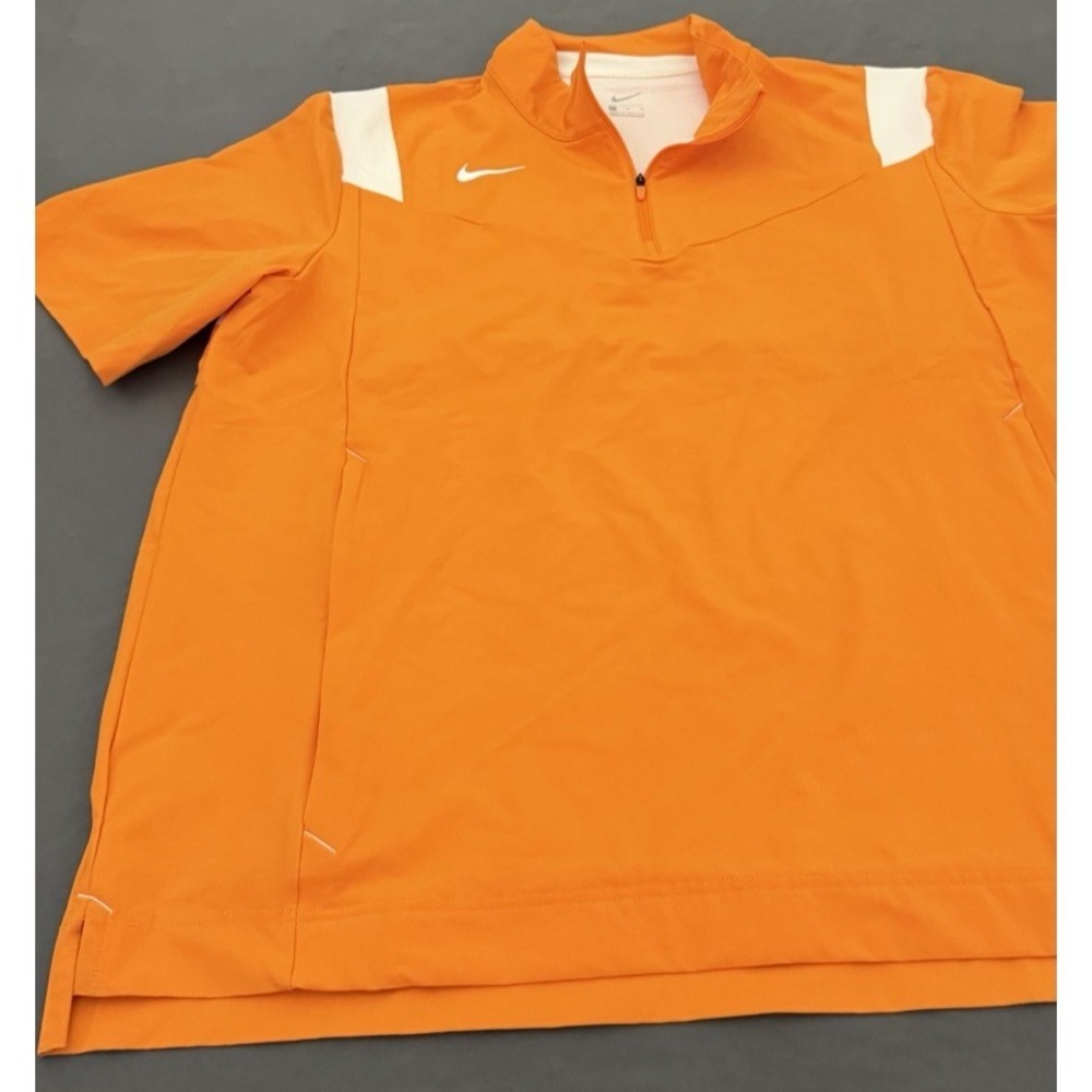 Nike Warmup Jacker Men's Size XL Orange Short Sleeve Pullover Vented Athletic - Picture 3 of 8
